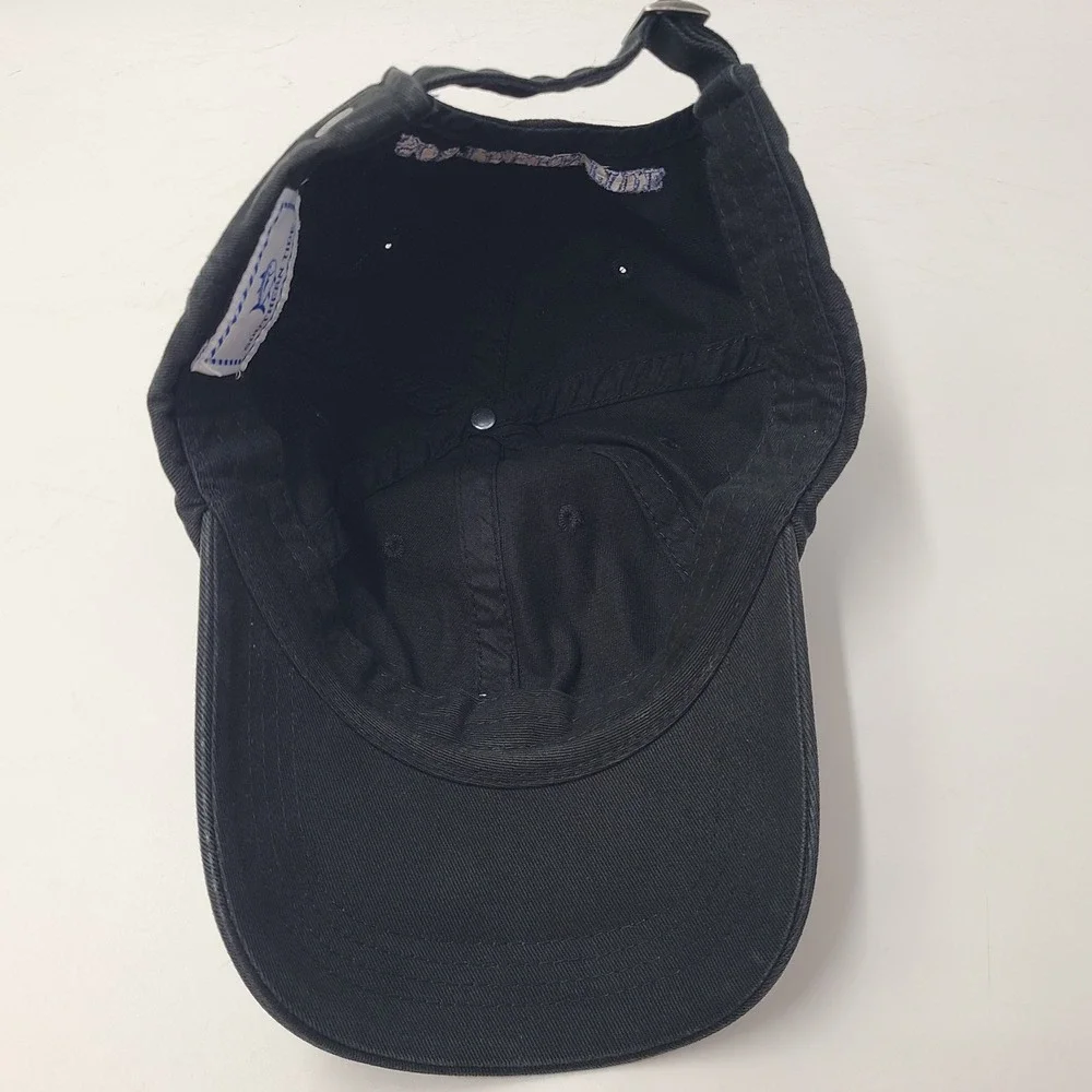 Southern Tide Hat Strapback (Fits Small) Black Blue Skipjack Tuna Logo Fish Men